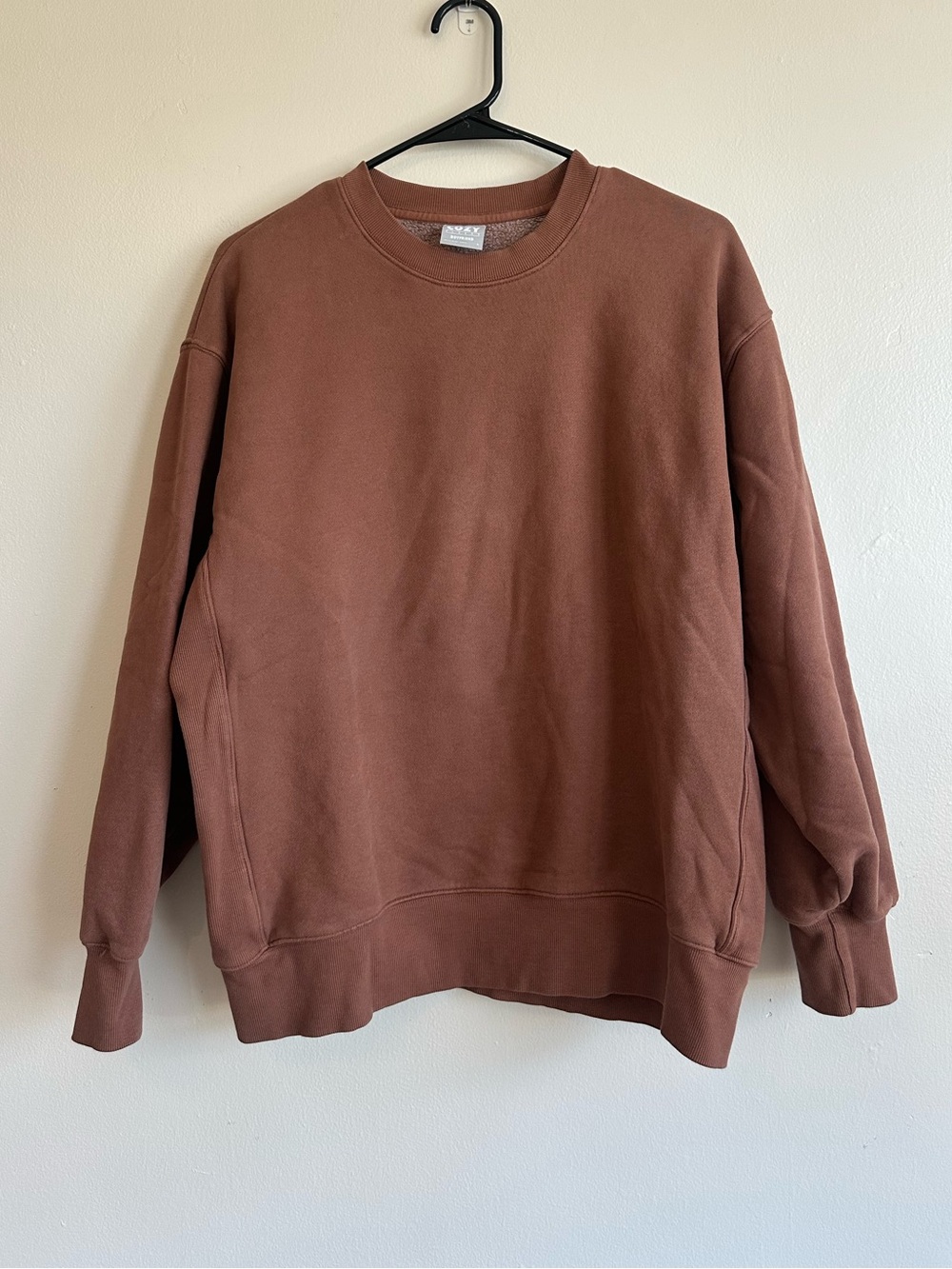 Aritzia TNA Cozy Fleece Boyfriend Crewneck Sweatshirt Size S